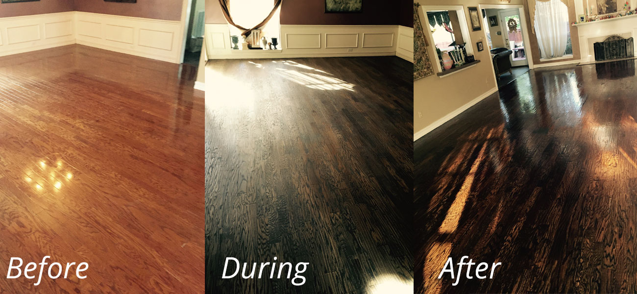 Before and After Hardwood Refinishing