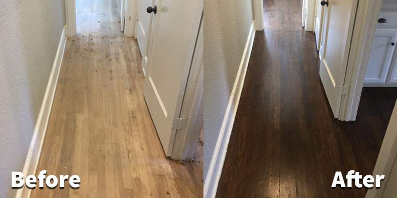 Gray Refinished Hardwood Floors – Before and After Transformations