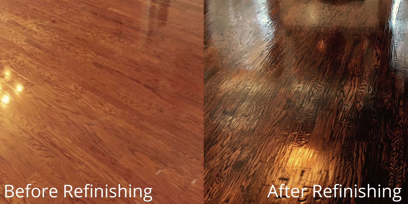 A Recent Hardwood Floor Refinish Client, Trowel Filling Hardwood Floors
