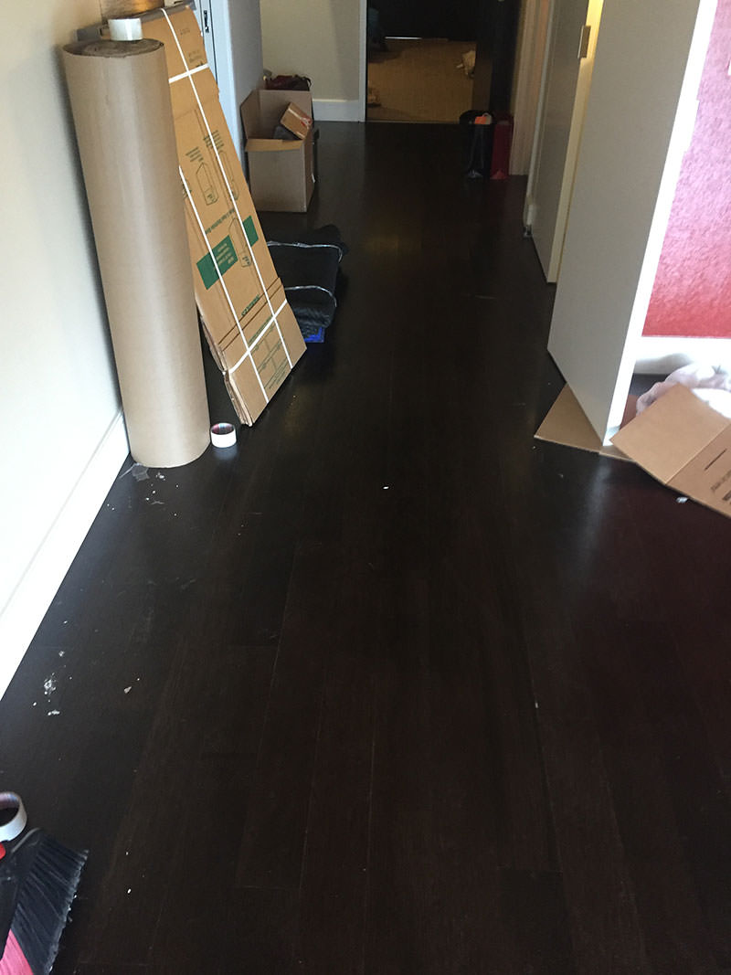 Before refinishing Hardwood Floors