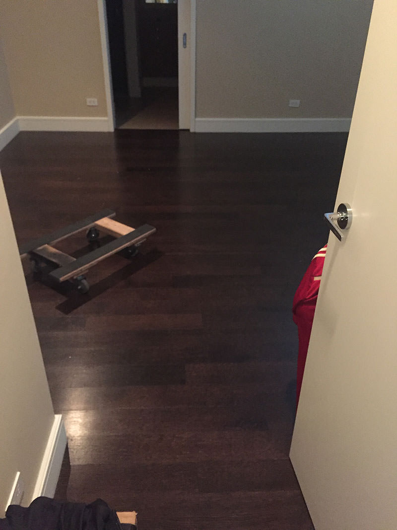 Before refinishing Hardwood Floors