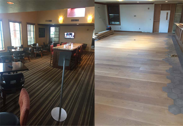 Timarron Country Club Hardwood Floor Installation